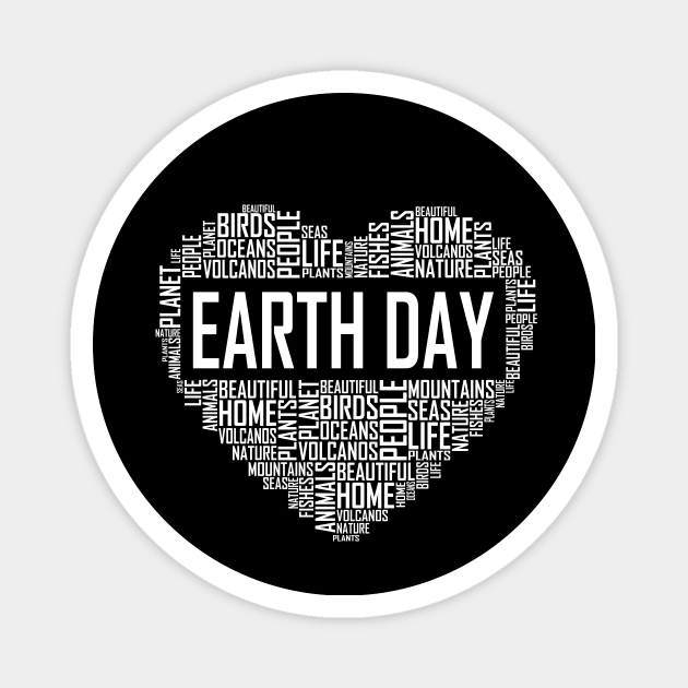 Earth Day Heart Magnet by LetsBeginDesigns